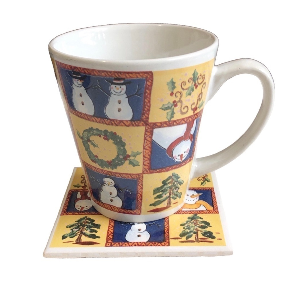 Colourful Christmas Cup and Coaster - Picture 6 of 7